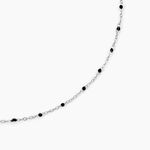 Collier Polka Argent Blanc - Colliers fantaisie Femme | Histoire d&rsquo;Or