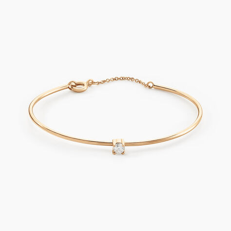 Bracelet Jonc Plaqu&eacute; Or Jaune Nilay Oxyde De Zirconium - Bracelets Pierre Femme | Histoire d&rsquo;Or