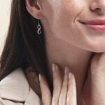 Boucles D'oreilles Pendantes Argent Blanc Teoxane - Boucles d'oreilles pendantes Femme | Histoire d&rsquo;Or