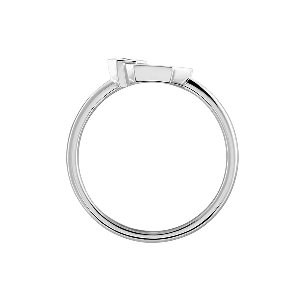Bague Bee Good Argent Blanc Oxyde De Zirconium - Bagues de fian&ccedil;ailles ronde Femme | Histoire d&rsquo;Or