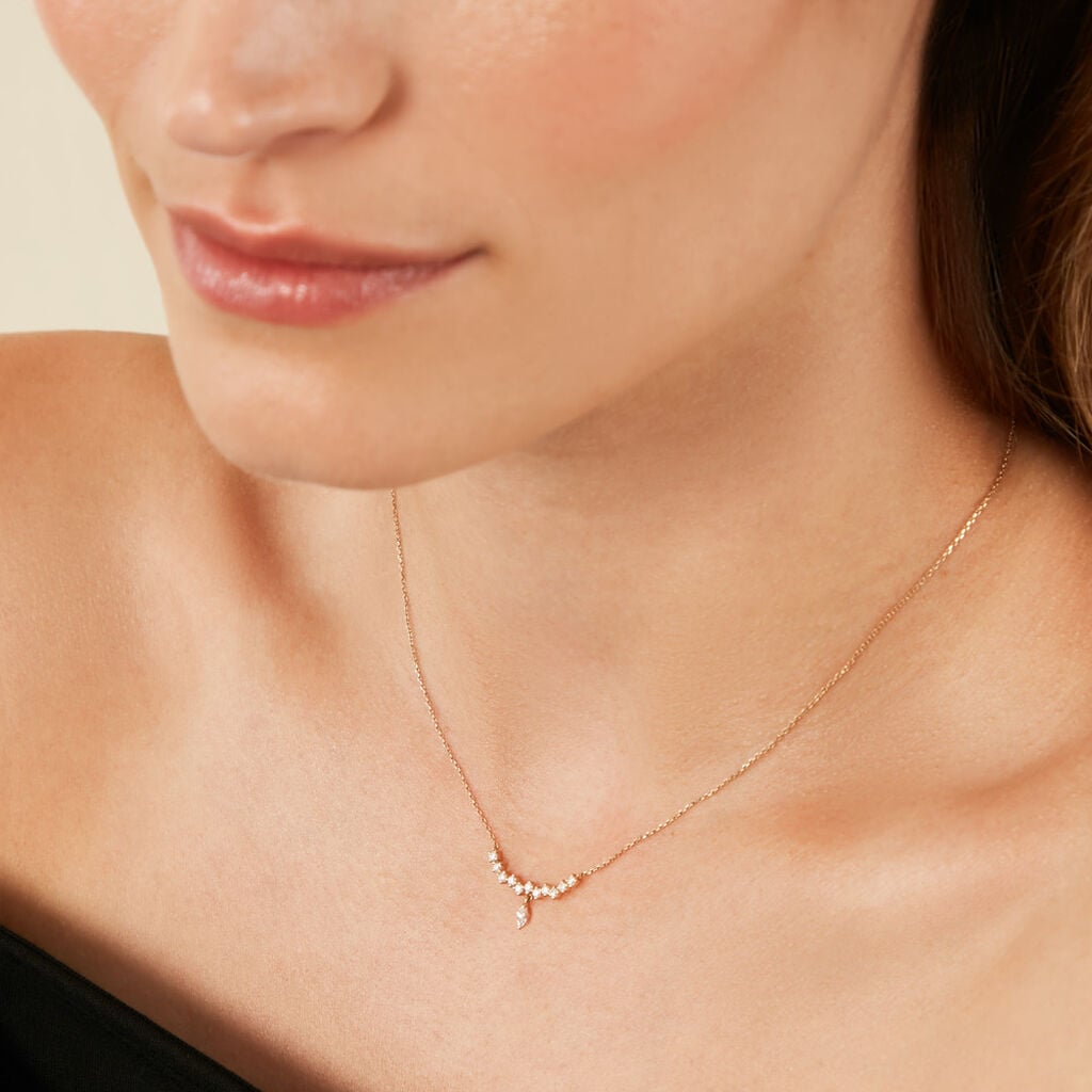 Collier Sparkle Or Jaune Oxyde De Zirconium - Anniversaire Femme | Histoire d&rsquo;Or