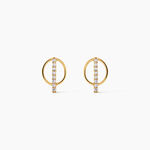 Boucles D'Oreilles Puces Coletta Argent Dor&eacute; A L'Or 750/1000 Oxyde De Zirconium - Boucles d'oreilles empierr&eacute;es Enfant | Histoire d&rsquo;Or