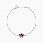 Bracelet Lalla Argent Blanc Pierre D'imitation - Bracelets Pierre Femme | Histoire d&rsquo;Or