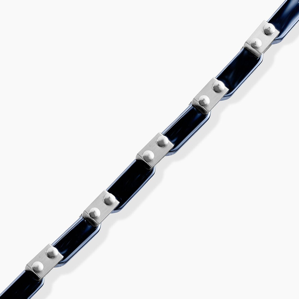 Bracelet Jourdan Iain Acier Argent&eacute; - Bracelets fantaisie Homme | Histoire d&rsquo;Or