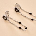 Boucles D'oreilles Pendantes Polka Argent Blanc - Boucles d'oreilles pendantes Femme | Histoire d&rsquo;Or