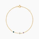 Bracelet Universe Argent Dor&eacute; A L'Or 750/1000 Topaze Oxyde De Zirconium - Bracelets Pierre Femme | Histoire d&rsquo;Or