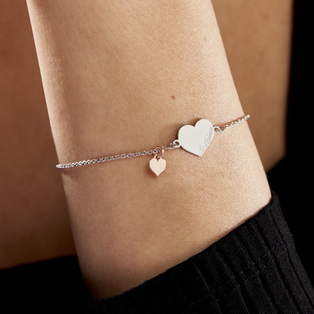 Bracelet Iella Argent Bicolore - Bracelets Message Femme | Histoire d&rsquo;Or