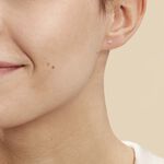 Boucles D'oreilles Puces Eddie Or Blanc Oxyde De Zirconium - Boucles d'oreilles empierr&eacute;es Femme | Histoire d&rsquo;Or