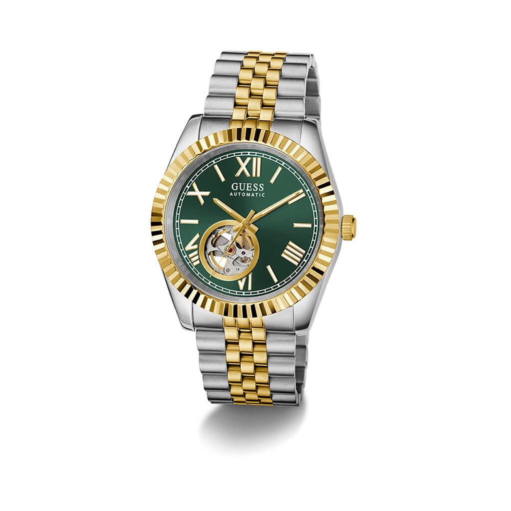Montre Guess Connoisseur Vert - Montres m&eacute;caniques Homme | Histoire d&rsquo;Or