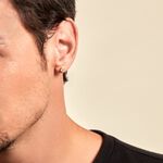 Boucle D'oreille Puce Unitaire Adam Plaqu&eacute; Or Jaune Oxyde De Zirconium - Boucles d'oreilles empierr&eacute;es Homme | Histoire d&rsquo;Or