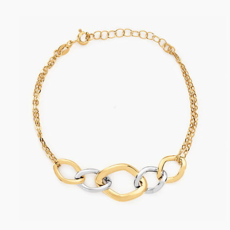Bracelet Or Bicolore Acanthus - Bracelets maille Femme | Histoire d&rsquo;Or