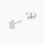 Boucles D'oreilles Puces Ziya Argent Blanc Oxyde De Zirconium - Boucles d'oreilles empierr&eacute;es Femme | Histoire d&rsquo;Or