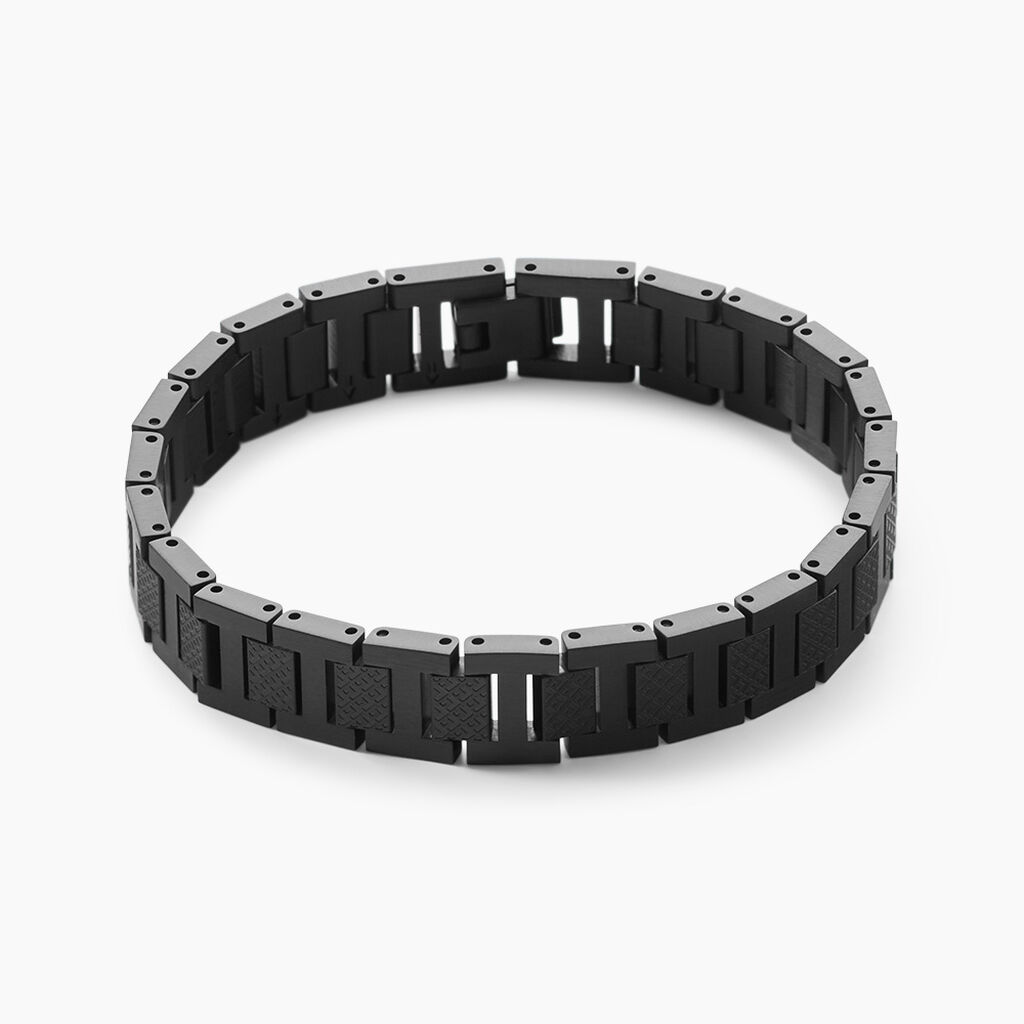 Bracelet Lacoste Metropole Acier Noir - Anniversaire Homme | Histoire d&rsquo;Or