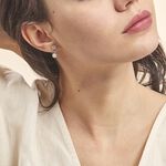 Boucles D'oreilles Pendantes Anilie Argent Blanc Perle D'imitation - Boucles d'oreilles pendantes Femme | Histoire d&rsquo;Or
