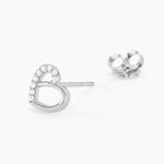 Boucles D'oreilles Puces Dorthea Argent Blanc Oxyde De Zirconium - Boucles d'oreilles empierr&eacute;es Femme | Histoire d&rsquo;Or