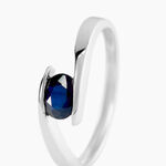 Bague Camilia Or Blanc Topaze - Bagues de fian&ccedil;ailles ovale Femme | Histoire d&rsquo;Or