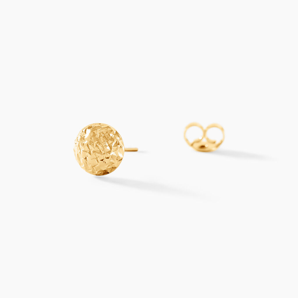 Boucles D'oreilles Puces Bernia Or Jaune - Boucles d'oreilles 18 carats Femme | Histoire d&rsquo;Or