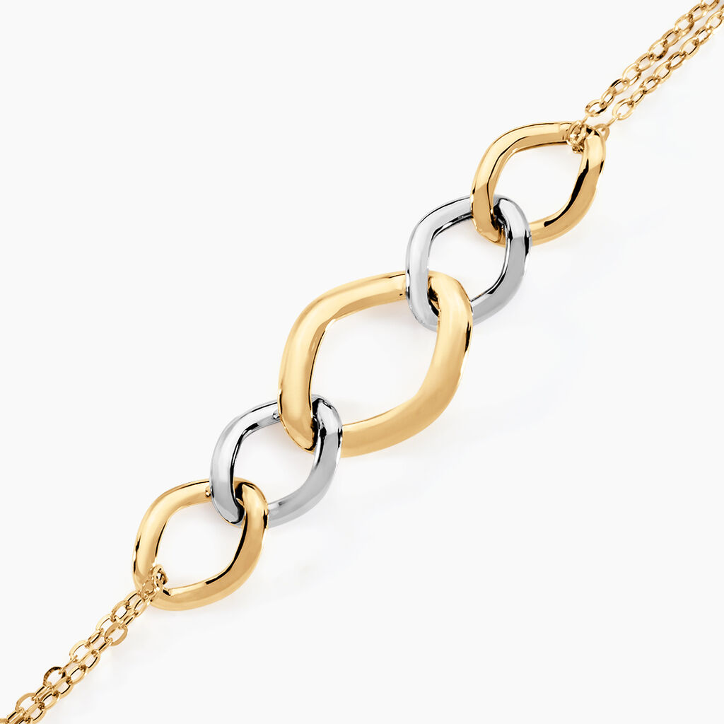 Bracelet Or Bicolore Acanthus - Bracelets maille Femme | Histoire d&rsquo;Or