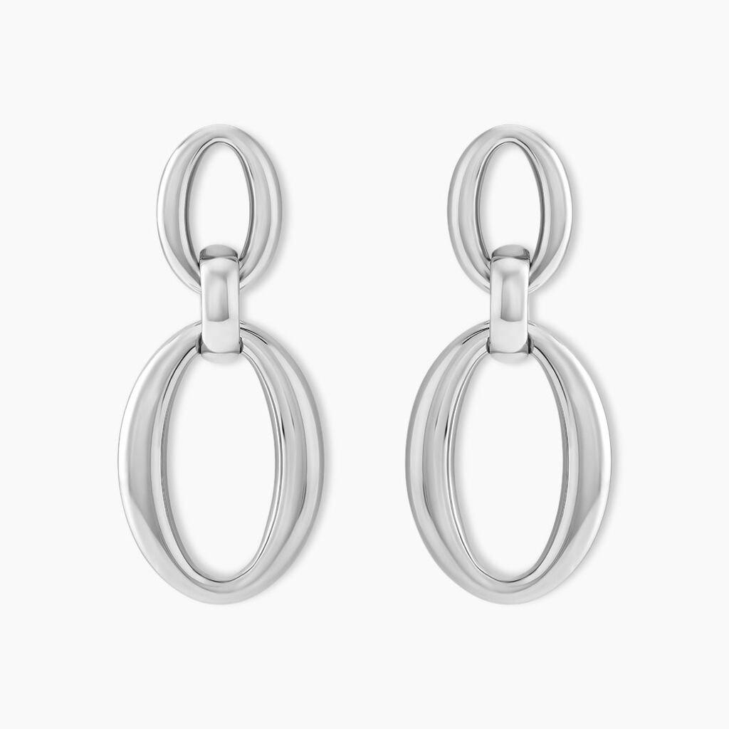 Boucles D'oreilles Pendantes Zeilah Acier Blanc - Boucles d'oreilles pendantes Femme | Histoire d&rsquo;Or