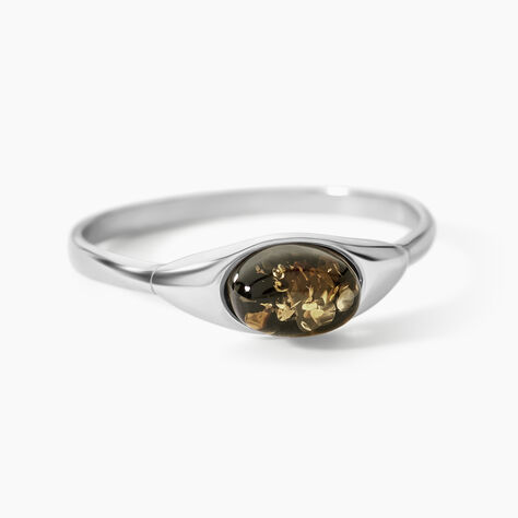 Bague Marquita Argent Blanc Ambre - Solitaires classiques Femme | Histoire d&rsquo;Or
