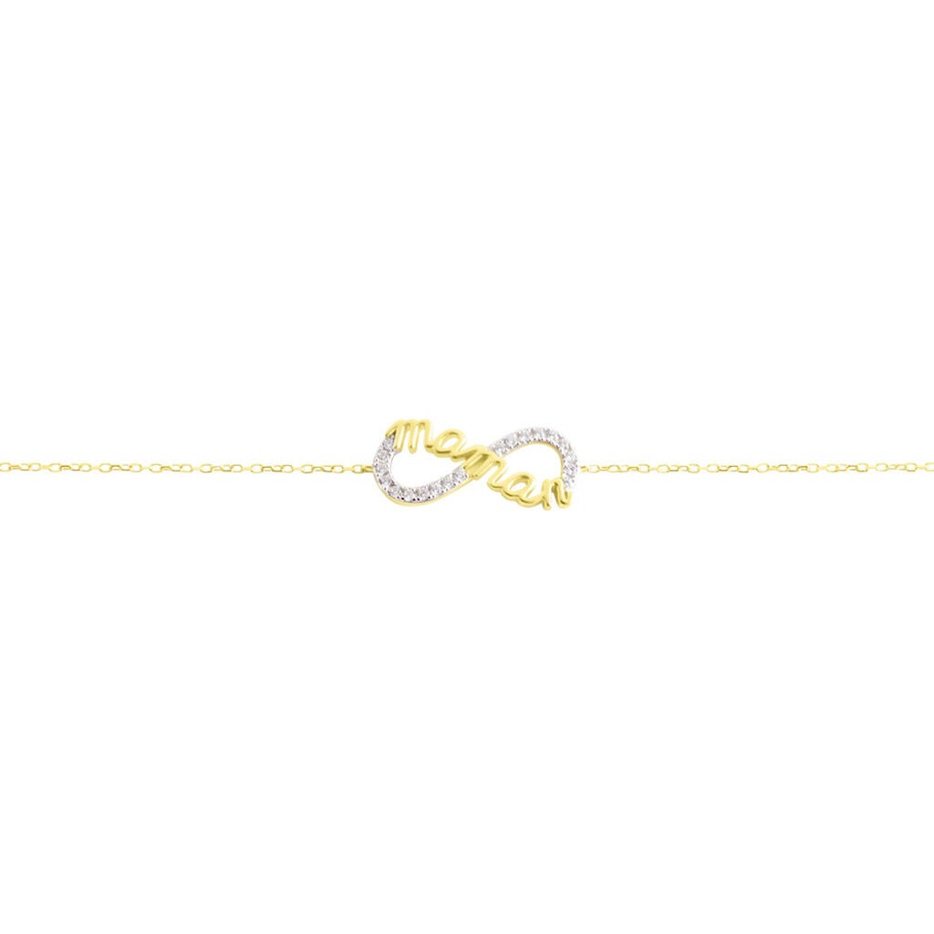 Bracelet Heimdall Or Jaune Oxyde De Zirconium - Bracelets Maman Femme | Histoire d&rsquo;Or
