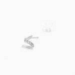 Boucles D'oreilles Puces Ouassima Or Blanc Diamant - Boucles d'oreilles pierres pr&eacute;cieuses Femme | Histoire d&rsquo;Or