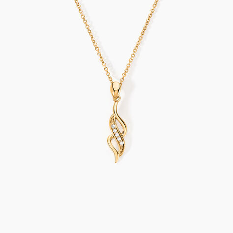 Collier Ishaae Plaqu&eacute; Or Jaune Oxyde De Zirconium - Colliers fantaisie Femme | Histoire d&rsquo;Or