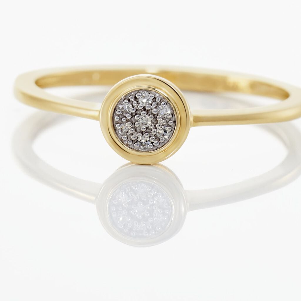 Bague Or Jaune Kaylynn Diamants - Bagues pierres pr&eacute;cieuses Femme | Histoire d&rsquo;Or