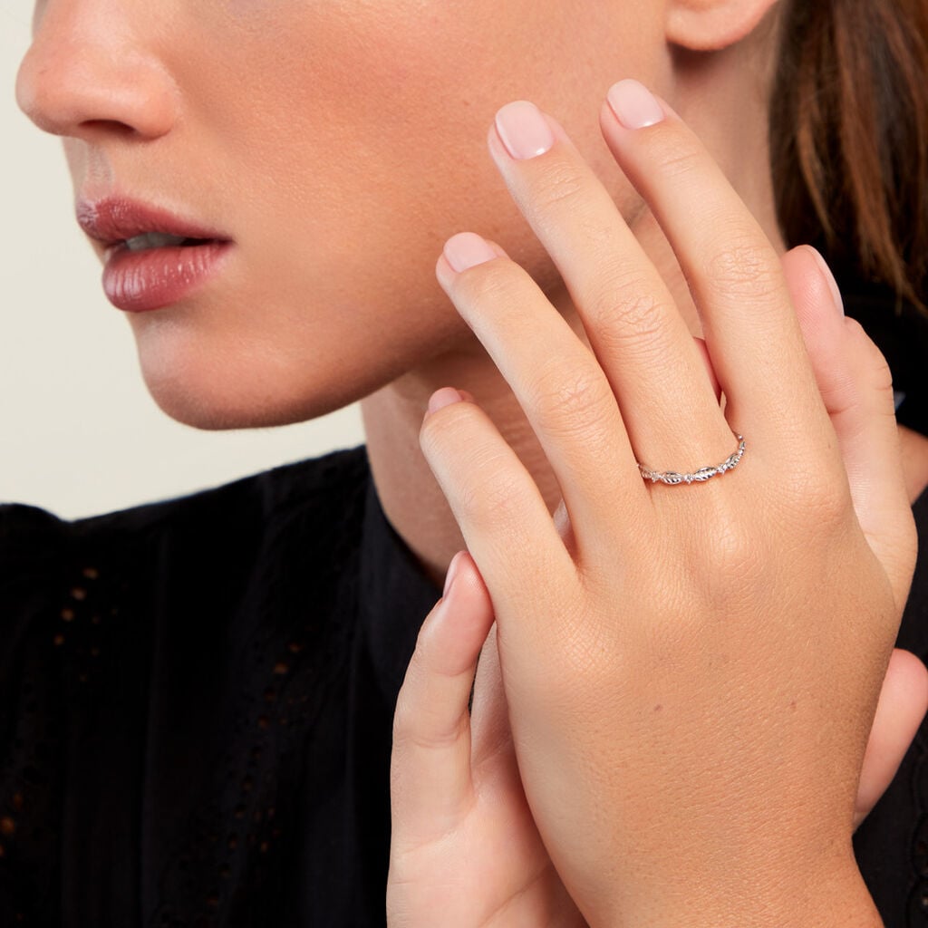 Bague Gypsiee Argent Blanc Oxyde De Zirconium - Bagues avec pierre Femme | Histoire d&rsquo;Or