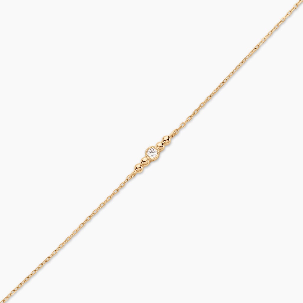 Bracelet Aura Plaqu&eacute; Or Jaune Oxyde De Zirconium - Bracelets Pierre Femme | Histoire d&rsquo;Or