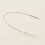 Boucles D'oreilles Pendantes Garance Argent Blanc Perle De Culture - Boucles d'oreilles pendantes Femme | Histoire d&rsquo;Or
