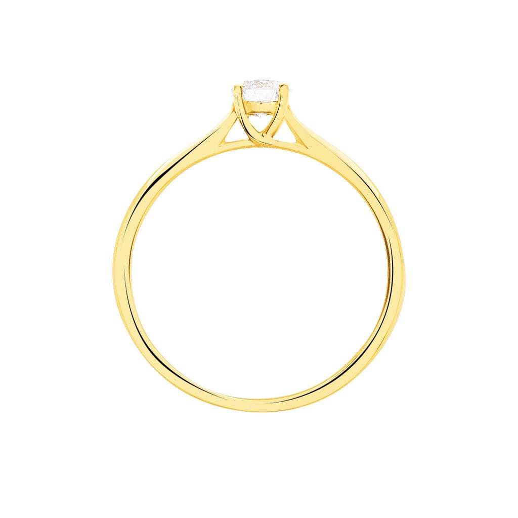 Bague Solitaire Victoria Or Jaune Diamant - Bagues de fian&ccedil;ailles vintage Femme | Histoire d&rsquo;Or