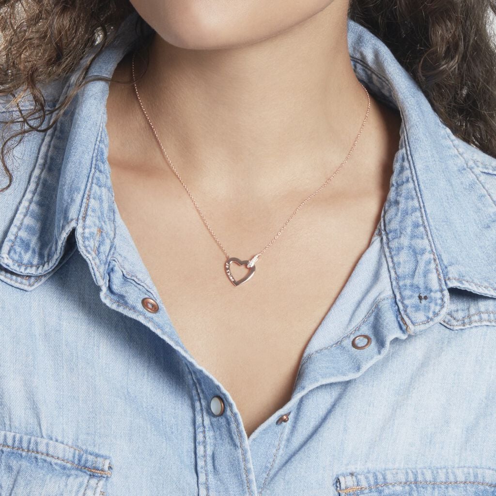 Collier Elanda Argent Rose Oxyde De Zirconium - Colliers fantaisie Femme | Histoire d&rsquo;Or