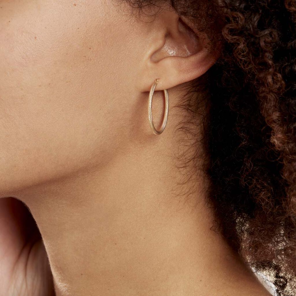 Cr&eacute;oles Ulrica Or Jaune - Boucles d'oreilles cr&eacute;oles Femme | Histoire d&rsquo;Or