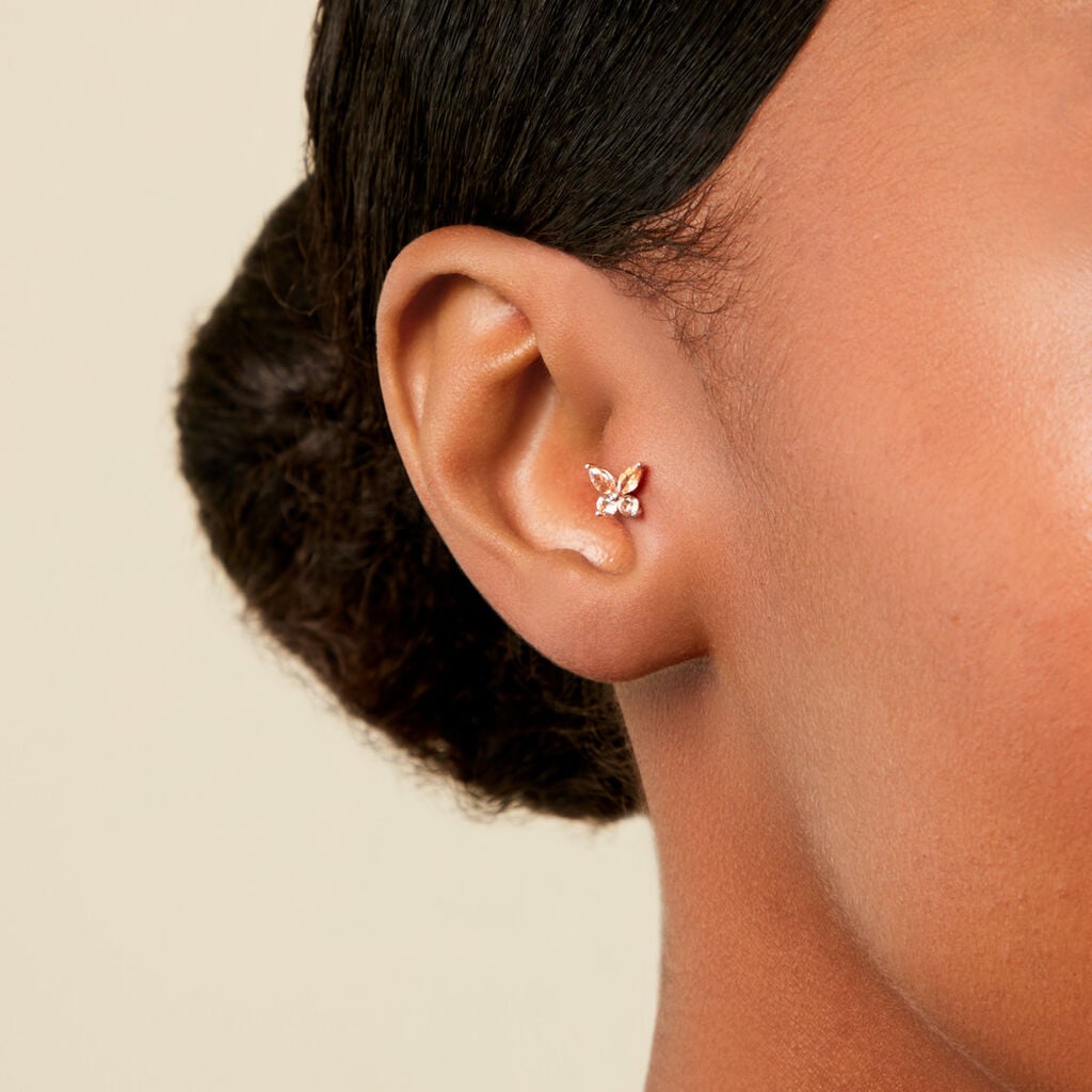 Piercing Clairette Argent Blanc Oxyde De Zirconium - Piercings Femme | Histoire d&rsquo;Or