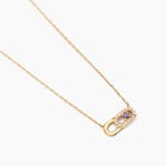 Collier Deonne Or Jaune Am&eacute;thyste Oxyde De Zirconium - Colliers pierre Femme | Histoire d&rsquo;Or