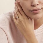 Bague Tarente Or Blanc Topaze Et Oxyde De Zirconium - Bagues de fian&ccedil;ailles ronde Femme | Histoire d&rsquo;Or
