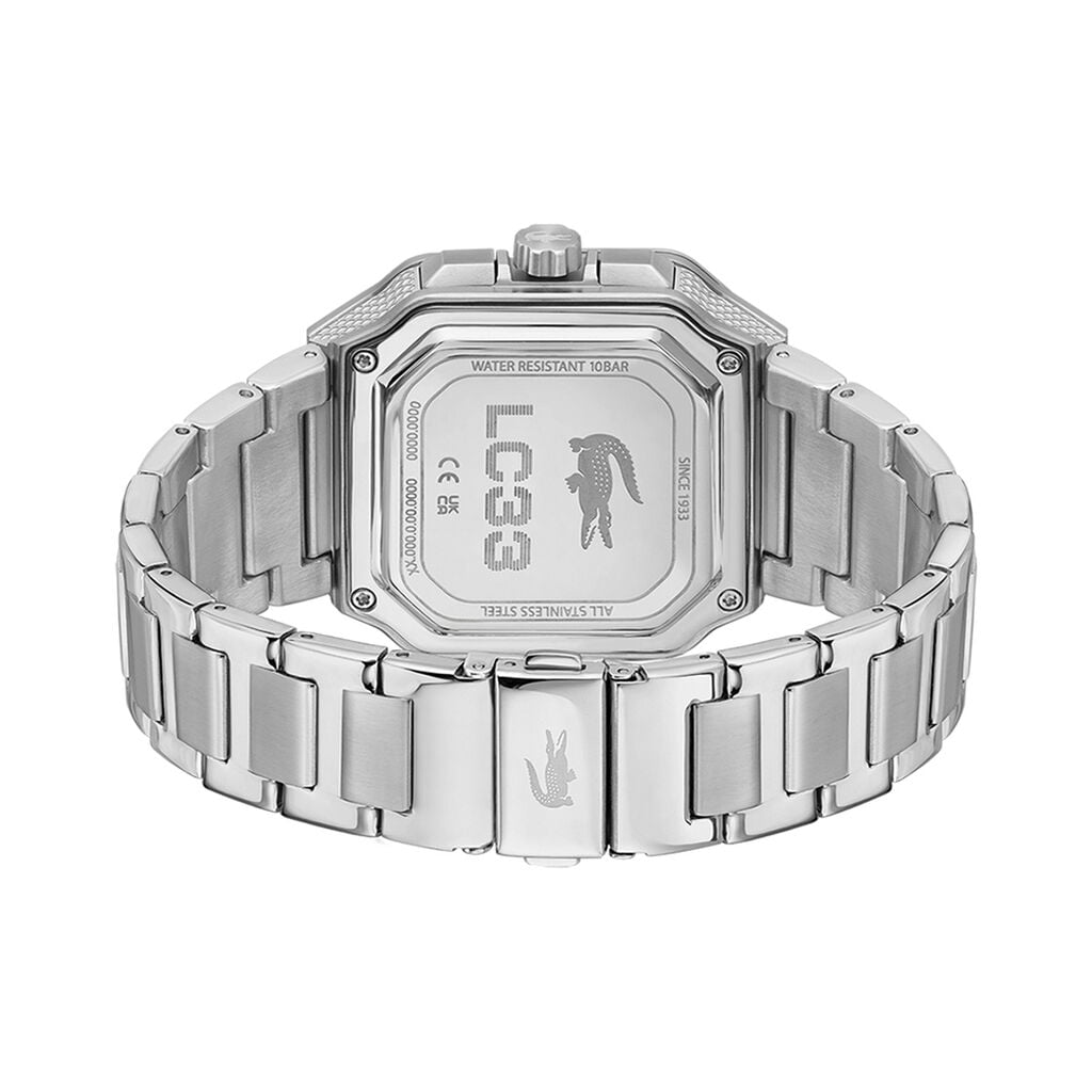 Montre Lacoste Lc33 Square Argent&eacute; - Montres digitales Homme | Histoire d&rsquo;Or