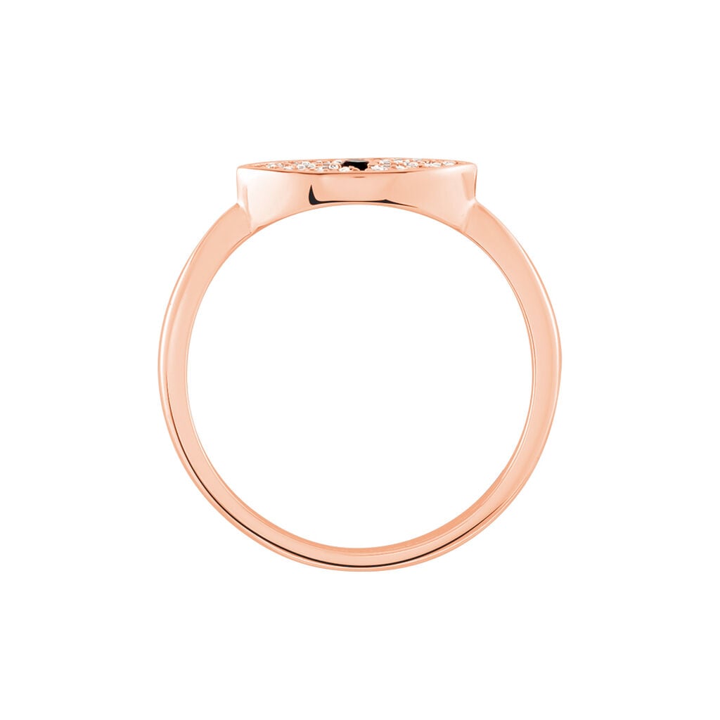 Bague Eldia Argent Rose Oxyde De Zirconium - Bagues avec pierre Femme | Histoire d&rsquo;Or