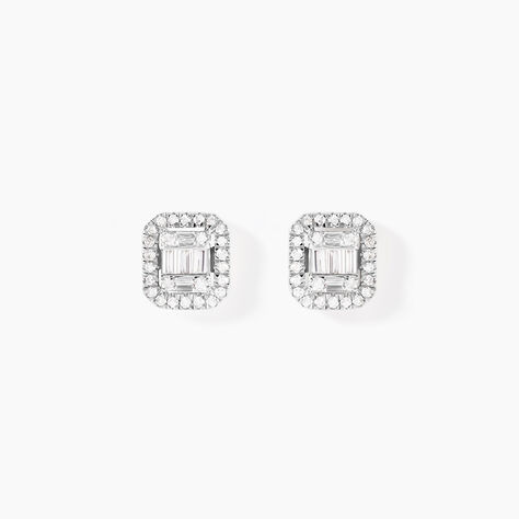 Boucles D'Oreilles Puces 1986 Or Jaune Diamants - Boucles d'oreilles pierres pr&eacute;cieuses Femme | Histoire d&rsquo;Or