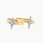 Cr&eacute;oles Starlight Or Jaune Diamant - Boucles d'oreilles pierres pr&eacute;cieuses Femme | Histoire d&rsquo;Or