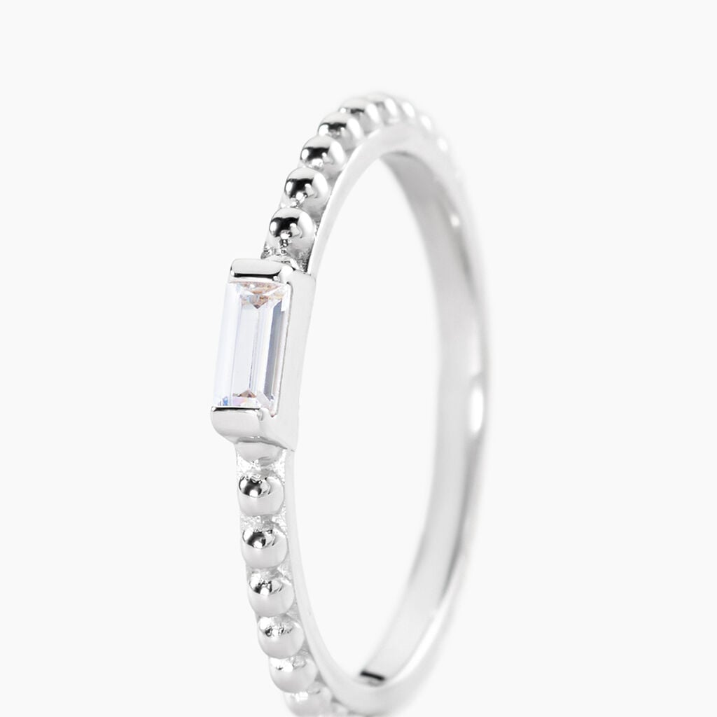 Bague Cherish Argent Blanc Oxyde De Zirconium - Solitaires classiques Femme | Histoire d&rsquo;Or