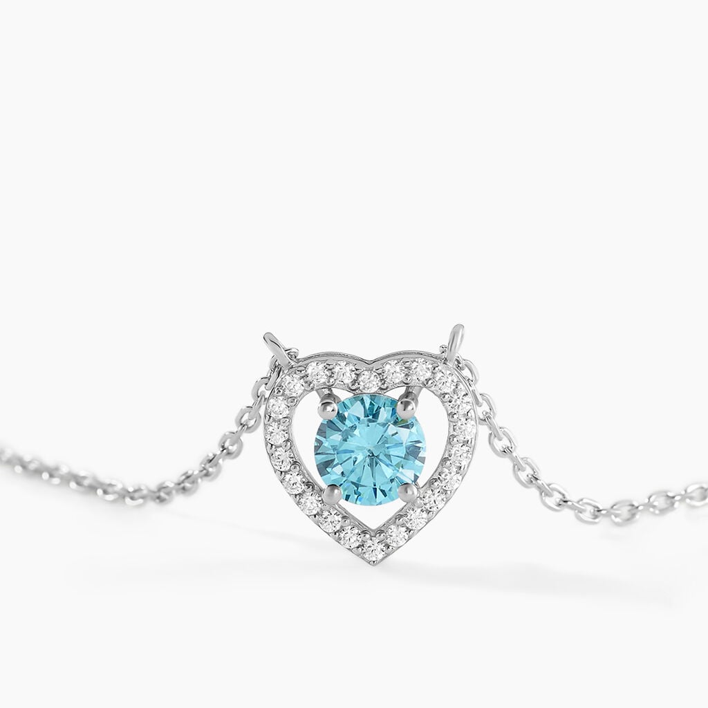Collier Suzon Argent Blanc Oxyde De Zirconium - Colliers fantaisie Femme | Histoire d&rsquo;Or