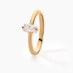 Bague Nila Plaqu&eacute; Or Jaune Oxyde De Zirconium - Solitaires classiques Femme | Histoire d&rsquo;Or