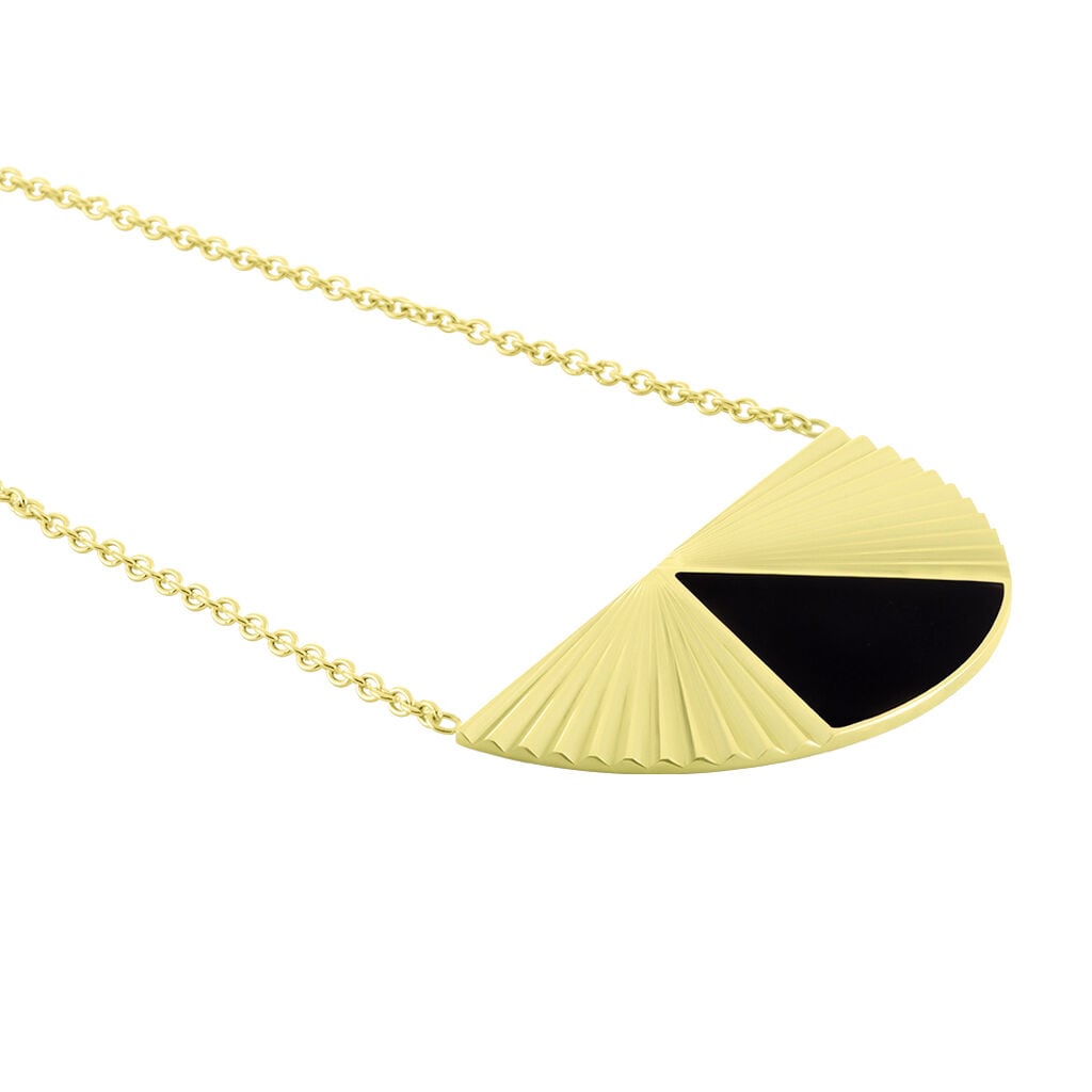 Collier Acier Dore Sunshine - Colliers fantaisie Femme | Histoire d&rsquo;Or