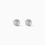 Boucles D'oreilles Puces Ayana Argent Blanc - Boucles d'oreilles fantaisie Femme | Histoire d&rsquo;Or