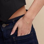 Bracelet Or Jaune Evening Star Topaze Bleu London - Bracelets Medailles Femme | Histoire d&rsquo;Or