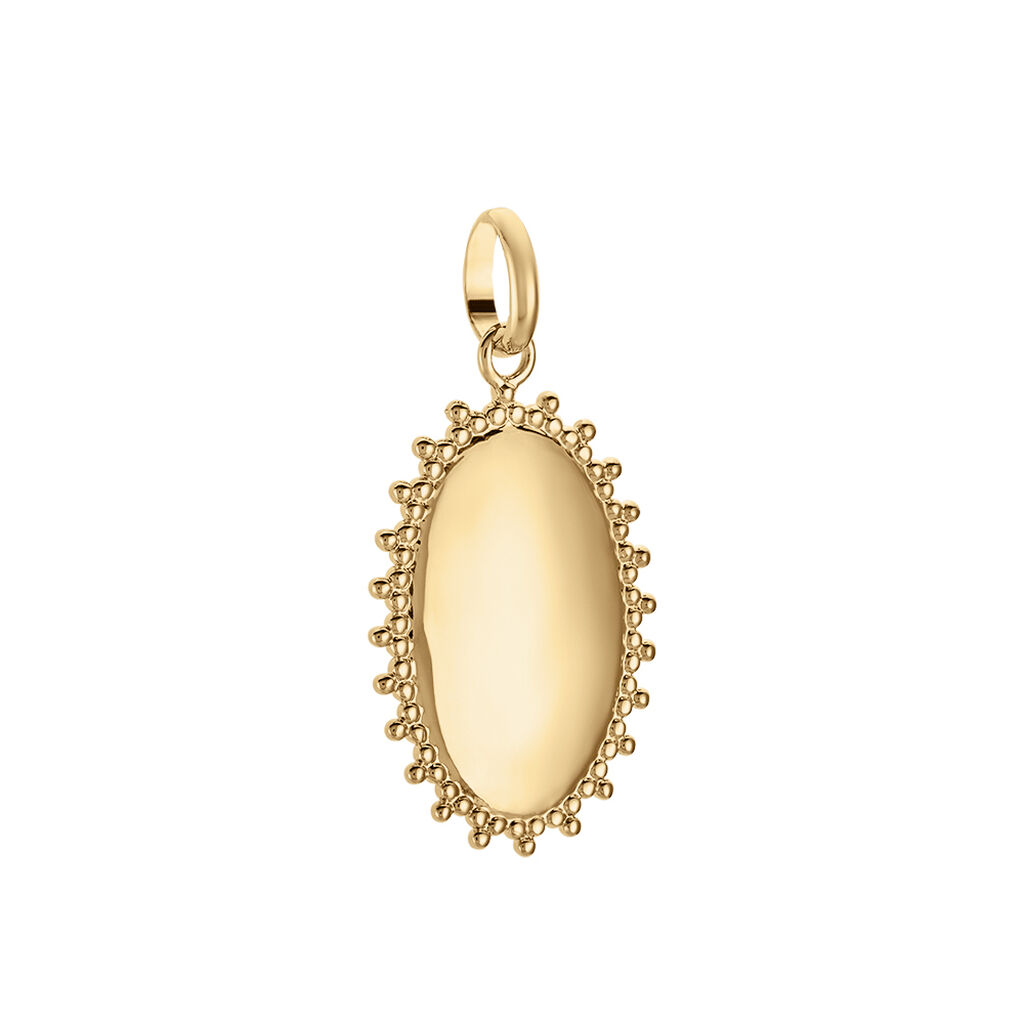 Pendentif Linette Plaque Or Dor&eacute; - Pendentifs gravables Femme | Histoire d&rsquo;Or