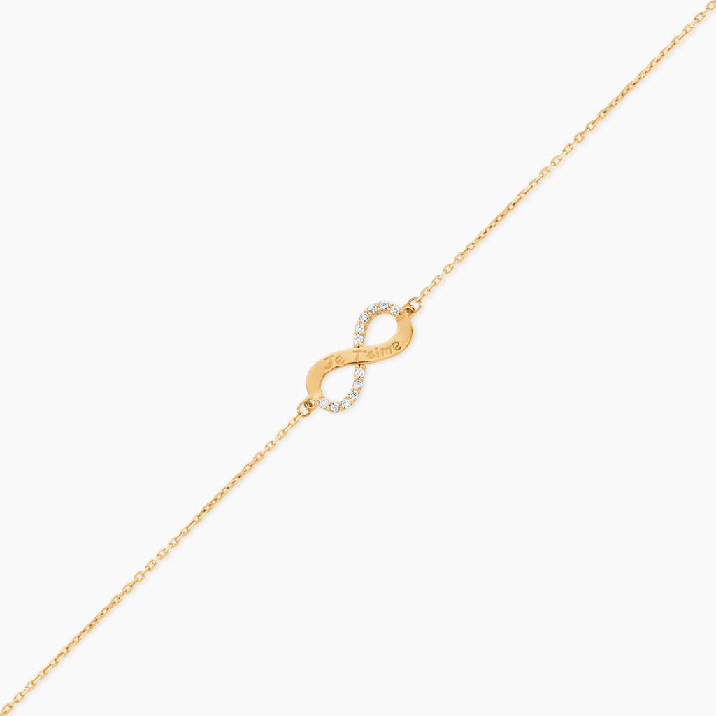 Bracelet Alvia Or Jaune Oxyde De Zirconium - Bracelets Pierre Femme | Histoire d&rsquo;Or