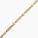 Bracelet Plaqu&eacute; Or Epilobe Oxydes De Zirconium - Bracelets Pierre Femme | Histoire d&rsquo;Or